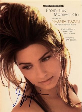 Shania Twain signed sheet music