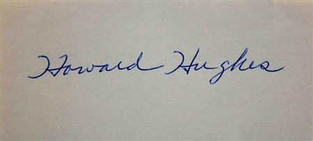 Howard Hughes signed slip