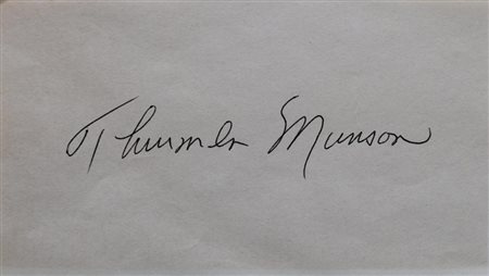 NY Yankees Thurman Munson signed slip