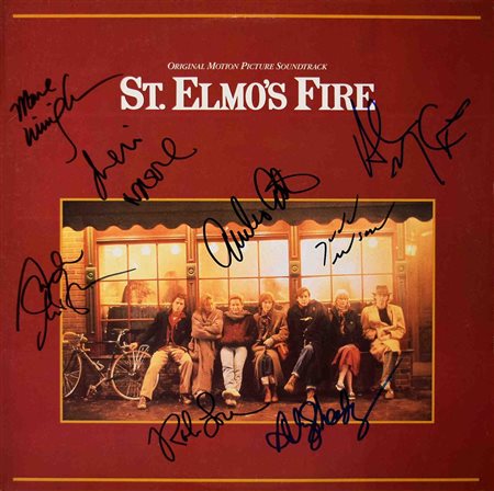 St. Elmo's Fire cast signed soundtrack