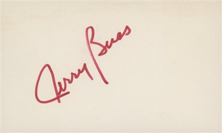 LA LAKERS NBA team owner Jerry Buss signature cut