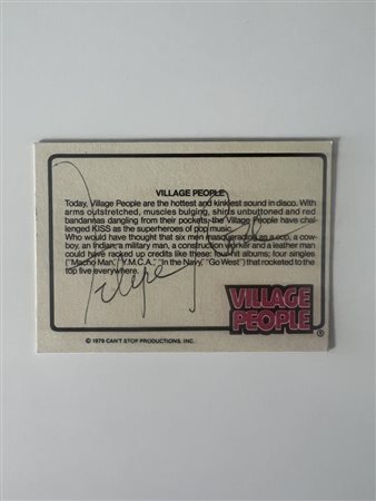 Village People Felipe Rose signed trading card