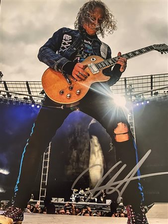 Metallica Kirk Hammett signed photo
