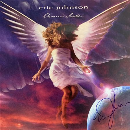 Eric Johnson Venus Isle signed album flat. GFA Authenticated