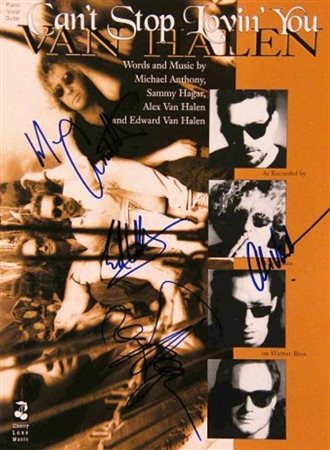 Van Halen signed sheet music