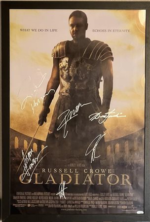 Gladiator cast signed movie poster