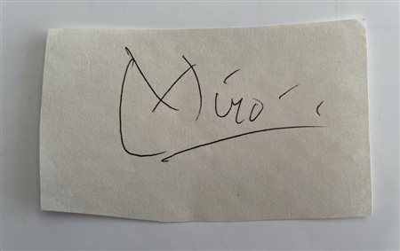 Joan MirÃ³ signed cut