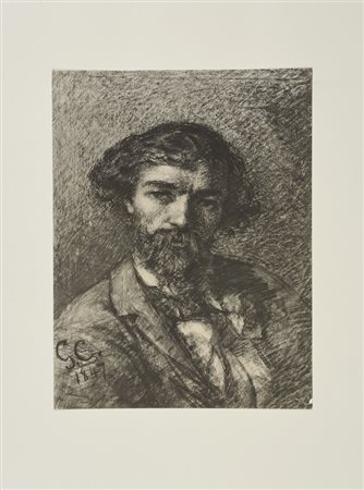 COURBET  GUSTAVE  (1819 - 1877) - D'APRES. SENZA TITOLO (DALLA CARTELLA 40 DISEGNI DI MAESTRI MODERNI).