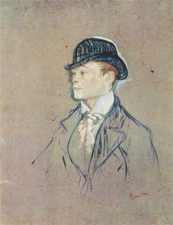 DE TOULOUSE-LAUTREC HENRI (1864 - 1901) - D'APRES. SENZA TITOLO (DALLA CARTELLA 40 DISEGNI DI MAESTRI MODERNI).