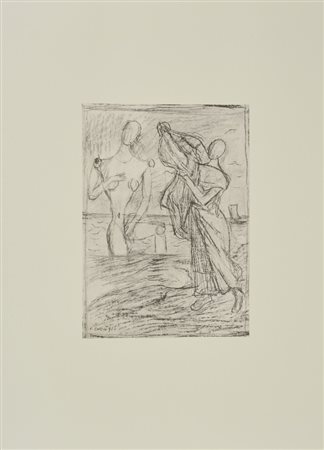 CARRA' CARLO (1881 - 1966) - D'APRES. SENZA TITOLO (DALLA CARTELLA 40 DISEGNI DI MAESTRI MODERNI).