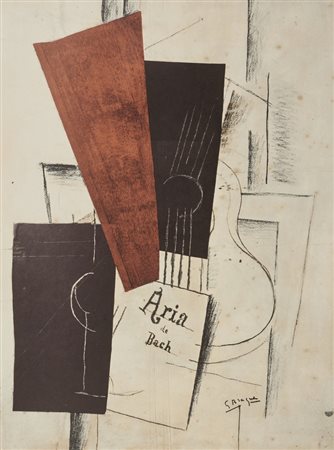 BRAQUE GEORGES (1882 - 1963) - D'APRES. ARIA DE BACH (DALLA CARTELLA 40 DISEGNI DI MAESTRI MODERNI).