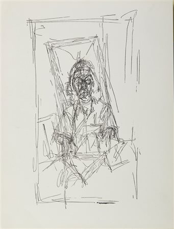 GIACOMETTI ALBERTO (1901 - 1966) - DESSIN, 1956.