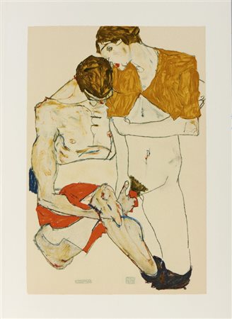 SCHIELE EGON (1890 - 1918) - LIEBESPAAR.