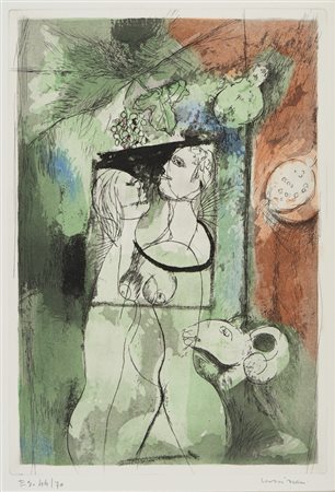 CASSINARI BRUNO (1912 - 1992) - AMANTI CON L'UVA .