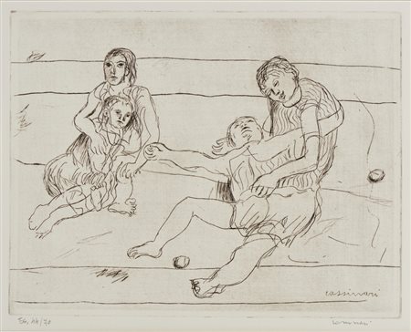 CASSINARI BRUNO (1912 - 1992) - I PROFUGHI SPAGNOLI .