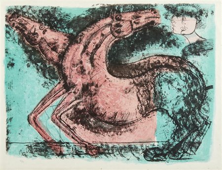 CASSINARI BRUNO (1912 - 1992) - CAVALLI ROSSI.
