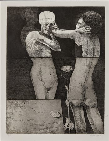 PLATTNER KARL (1919 - 1986) - LA DONNA E LA MASCHERA.