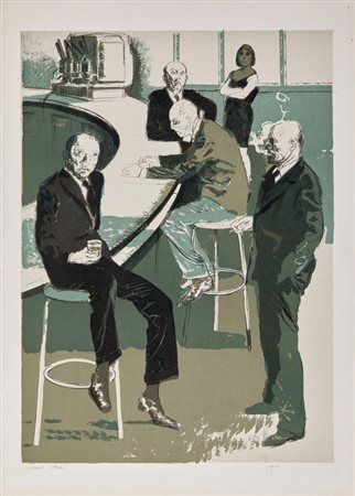 SUGHI ALBERTO (1928 - 2012) - SENZA TITOLO (UOMINI AL BAR).