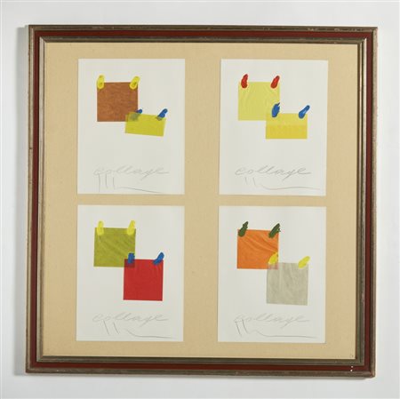 MONDINO ALDO (1938 - 2005) - COLLAGE (LOTTO COMPOSTO DA N. 4 FOGLI).