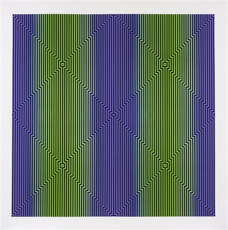 DELL'ACQUA GIOVANNI (n. 1952) - RITMOCROMIA VIOLA VERDE .