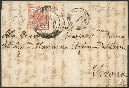 Antichi Stati Italiani - Lombardo Veneto - Lettera da Adro (2CO gr. - P.ti 10)