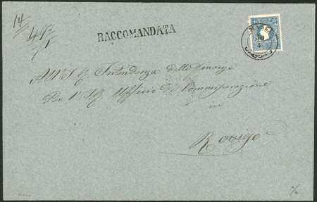 Antichi Stati Italiani - Lombardo Veneto - Bellissima busta raccomandata da Massa