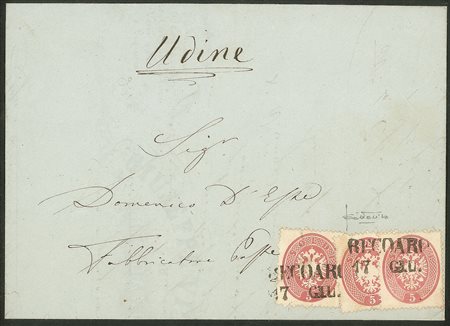 Antichi Stati Italiani - Lombardo Veneto - Bellissima lettera da Recoaro SD (P.ti 5)