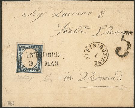 Antichi Stati Italiani - Lombardo Veneto - Annullamenti - Lettera del 3.3.60