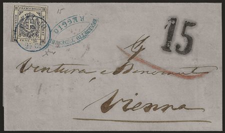 Antichi Stati Italiani - Modena - Governo Provvisorio - Lettera con c.20 ardesia violaceo (15)