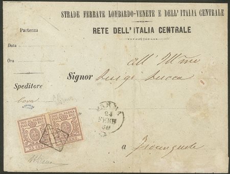 Antichi Stati Italiani - Parma - Coppia del 25 cent bruno lilla (10)