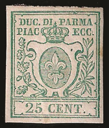 Antichi Stati Italiani - Parma - Prove d'Archivio - Prova c.25 verde (P2)