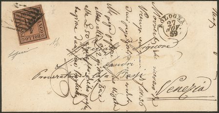 Antichi Stati Italiani - Romagne - Due letterine con il 4 bai fulvo (5)