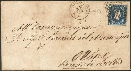 Antichi Stati Italiani - Sardegna - Lettera da Alessandria 12.8.53