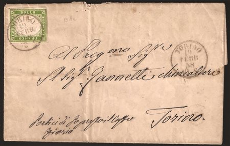 Antichi Stati Italiani - Sardegna - Lettera per città da TORINO 19 FEBB.58