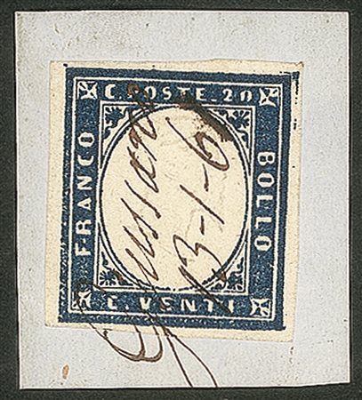 Antichi Stati Italiani - Sardegna - Frammento recante un 20 cent (15C)