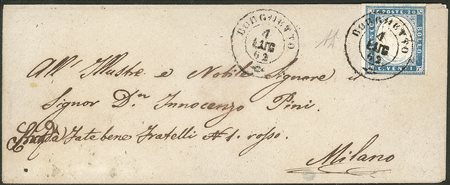 Antichi Stati Italiani - Sardegna - Fresca bustina recante un 20 cent (15Da)