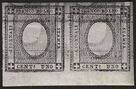 Antichi Stati Italiani - Sardegna - Coppia del c.1 grigio nero (19)