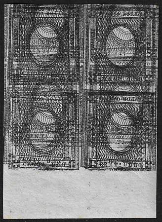 Antichi Stati Italiani - Sardegna - Quartina del c.1 grigio nero (19)