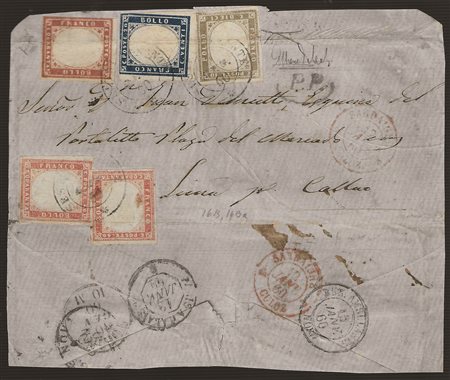 Antichi Stati Italiani - Sardegna - Destinazioni - Lettera per il Perù