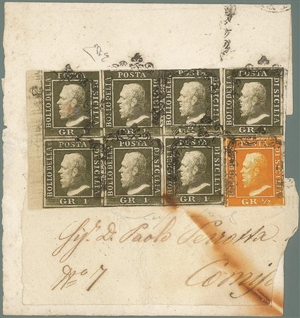 Antichi Stati Italiani - Sicilia - Grande frammento di lettera diretta a Comiso