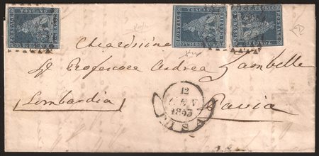 Antichi Stati Italiani - Toscana - Lettera triplo porto per il Lombardo Veneto