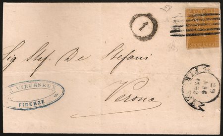 Antichi Stati Italiani - Toscana - Stampato affrancato con s.1 ocra (11)