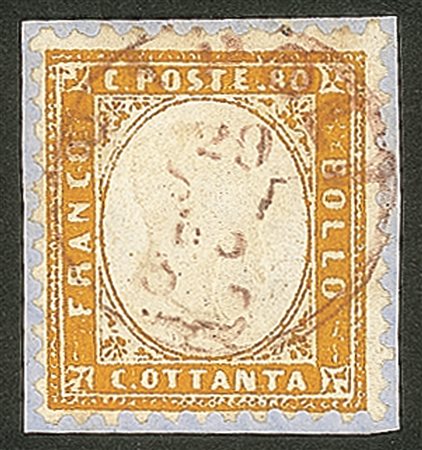 Regno - Vittorio Emanuele II - Bellissimo frammento recante 80 cent (4)