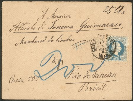 Europa e Oltremare - Austria - Busta affrancata con 10 kreuzer (38)