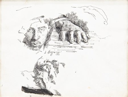 Giuseppe Pellizza da Volpedo (Attribuito)

"Studio di autoritratto con la mano s