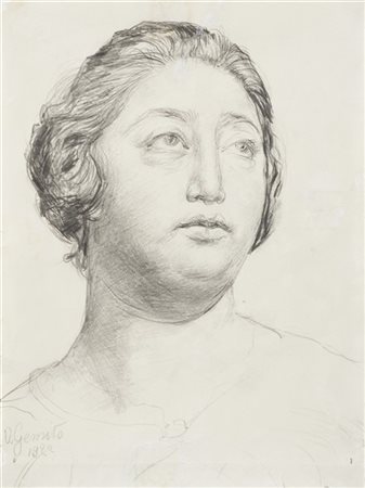 Vincenzo Gemito "Ritratto della figlia Giuseppina" 1922
matita su su carta (cm 2