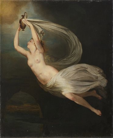 Scuola del secolo XIX, da Guy Head

"Iride" 
olio su tela (cm 65x53)
in cornice