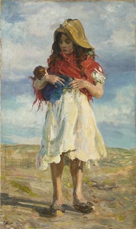 Beppe Ciardi "Contadina" 1911
olio su tela (cm 102x60)
firmato e datato in basso