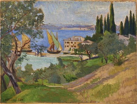 Ulvi Liegi "Impressione d'Olanda" 1920
olio su compensato (cm 32x42)
firmato e d