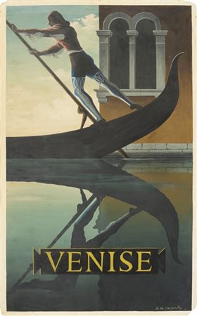 Adolphe Mouron Cassandre "Venice" 1951
tecnica mista su cartone (cm 99x61)
firma